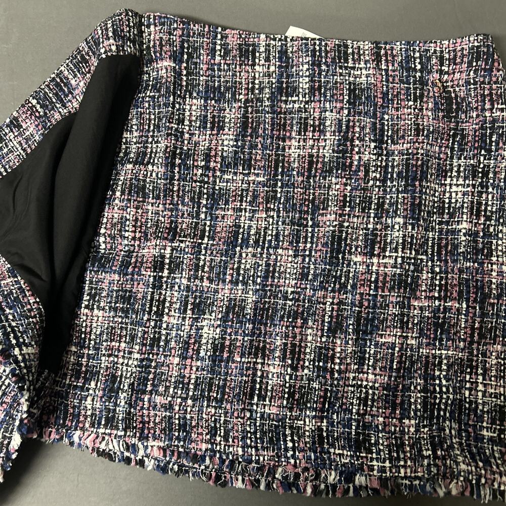 Ann Taylor Loft NWT Tweed Wrap Mini Skirt Size 12 Textured Preppy Chic Classics - Picture 5 of 7
